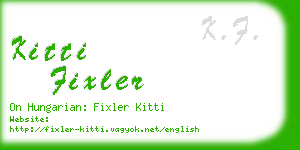 kitti fixler business card